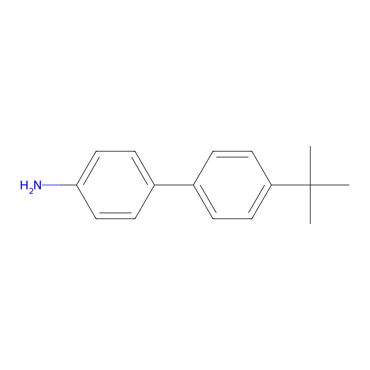 4'-(1,1-Dimethylethyl)[1,1'-biphenyl]-4-amine molecular structure, CAS 5728-71-2