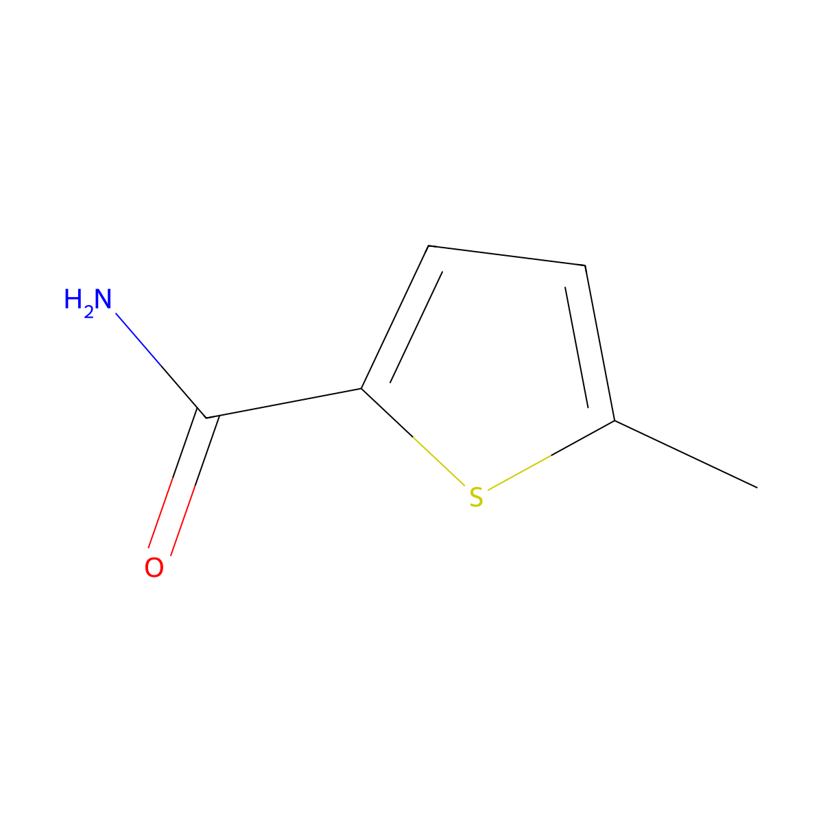 5-Methyl-2-thiophenecarboxamide molecular structure, CAS 57280-37-2