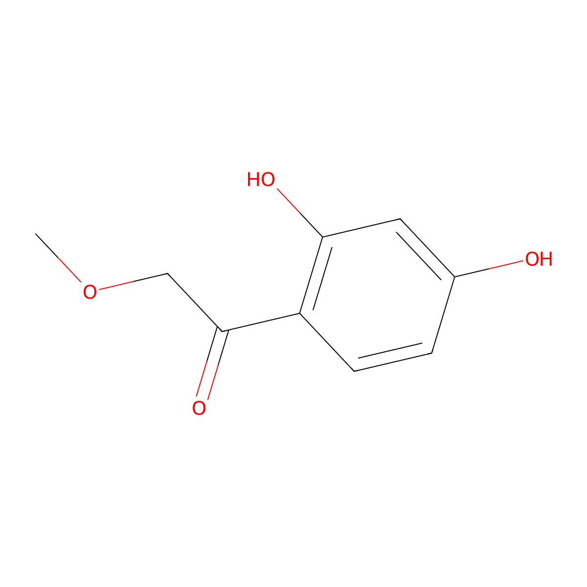 Ethanone, 1-(2,4-dihydroxyphenyl)-2-methoxy- molecular structure, CAS 57280-75-8