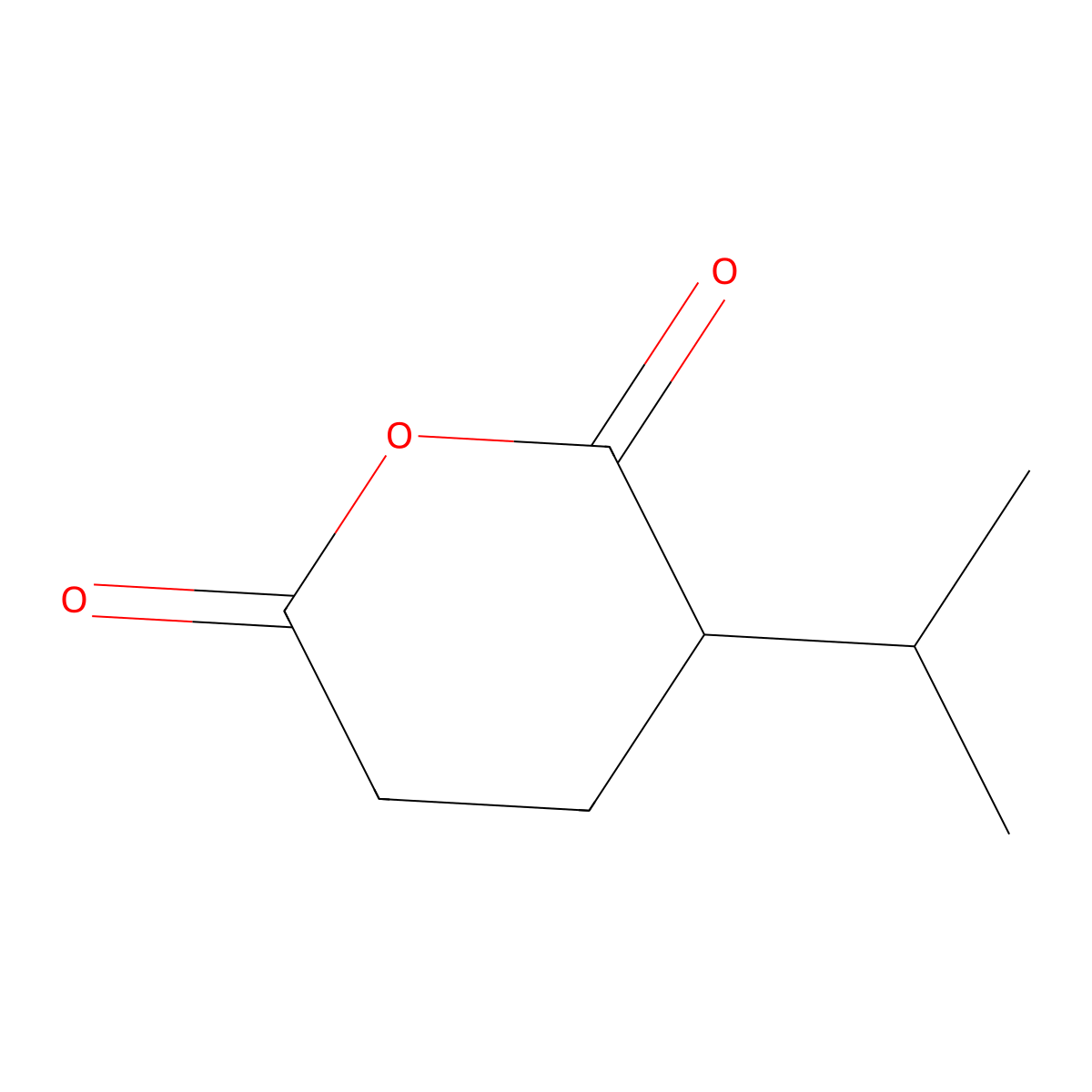 3-(Propan-2-yl)oxane-2,6-dione molecular structure, CAS 57280-77-0