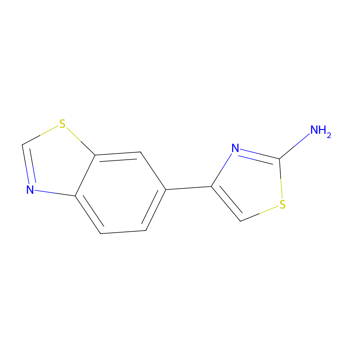 4-(6-Benzothiazolyl)-2-thiazolamine molecular structure, CAS 57281-14-8