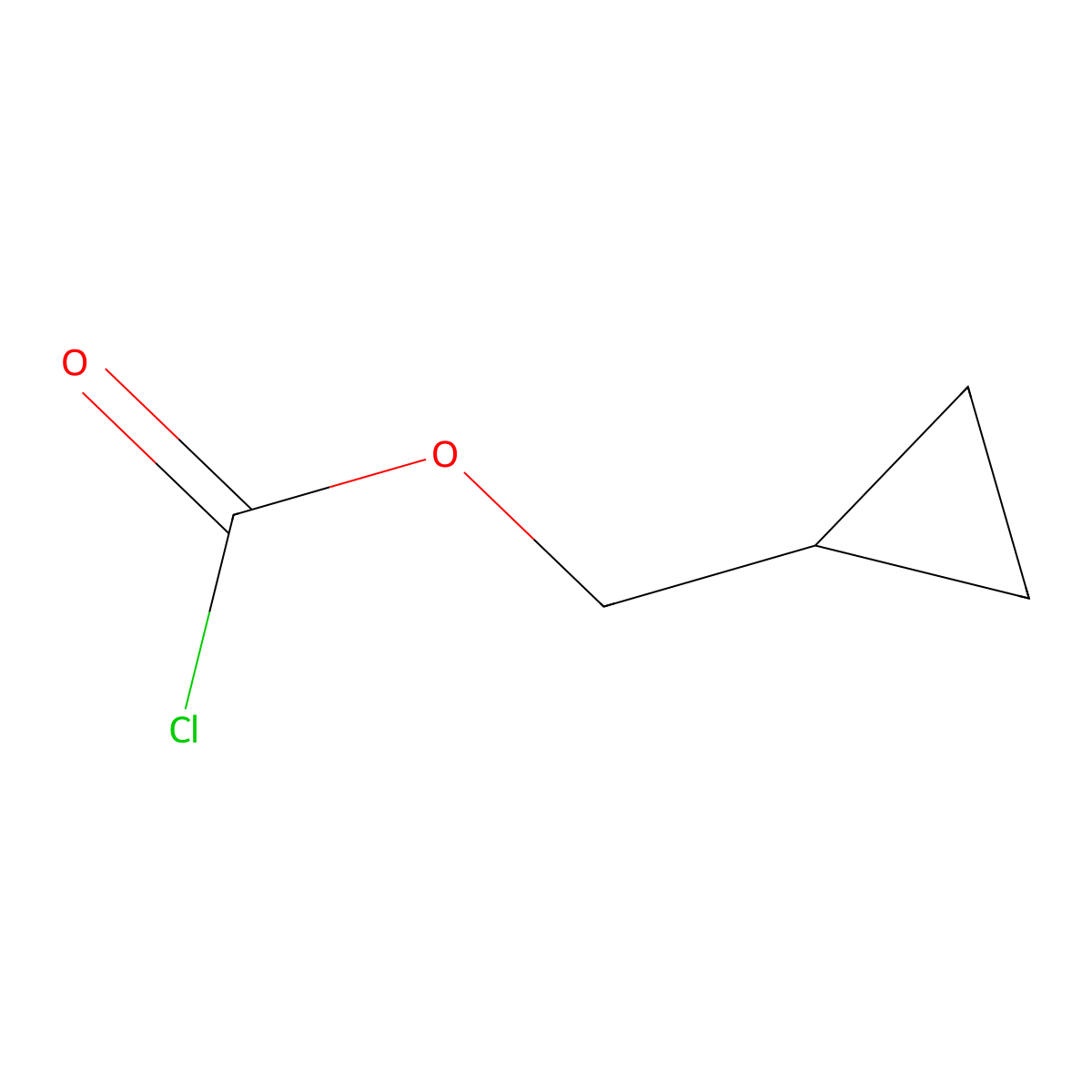 Cyclopropylmethyl chloroformate molecular structure, CAS 57282-34-5