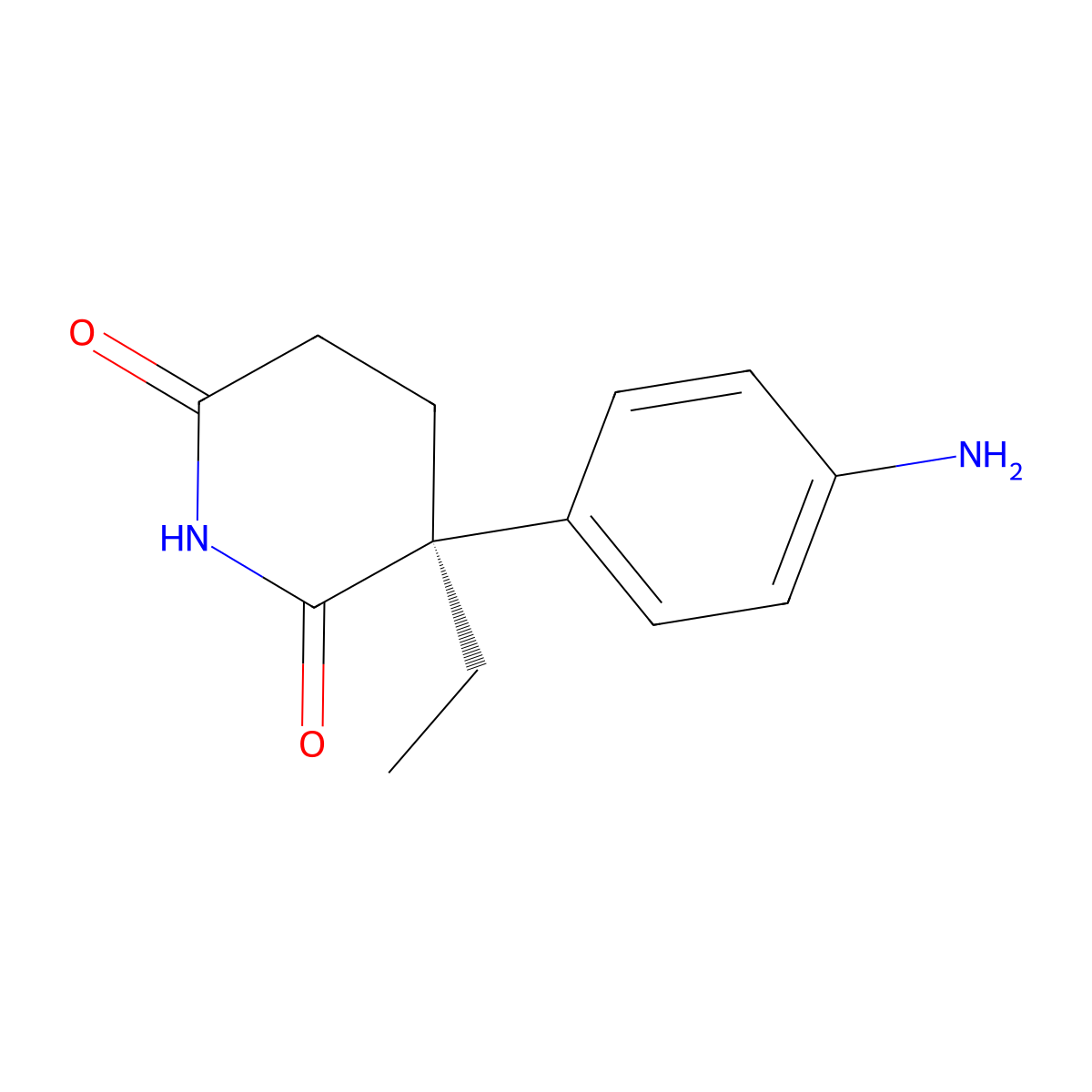 (S)-aminoglutethimide molecular structure, CAS 57288-03-6
