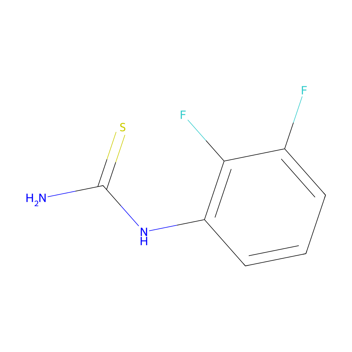(2,3-Difluorophenyl)thiourea molecular structure, CAS 572889-25-9