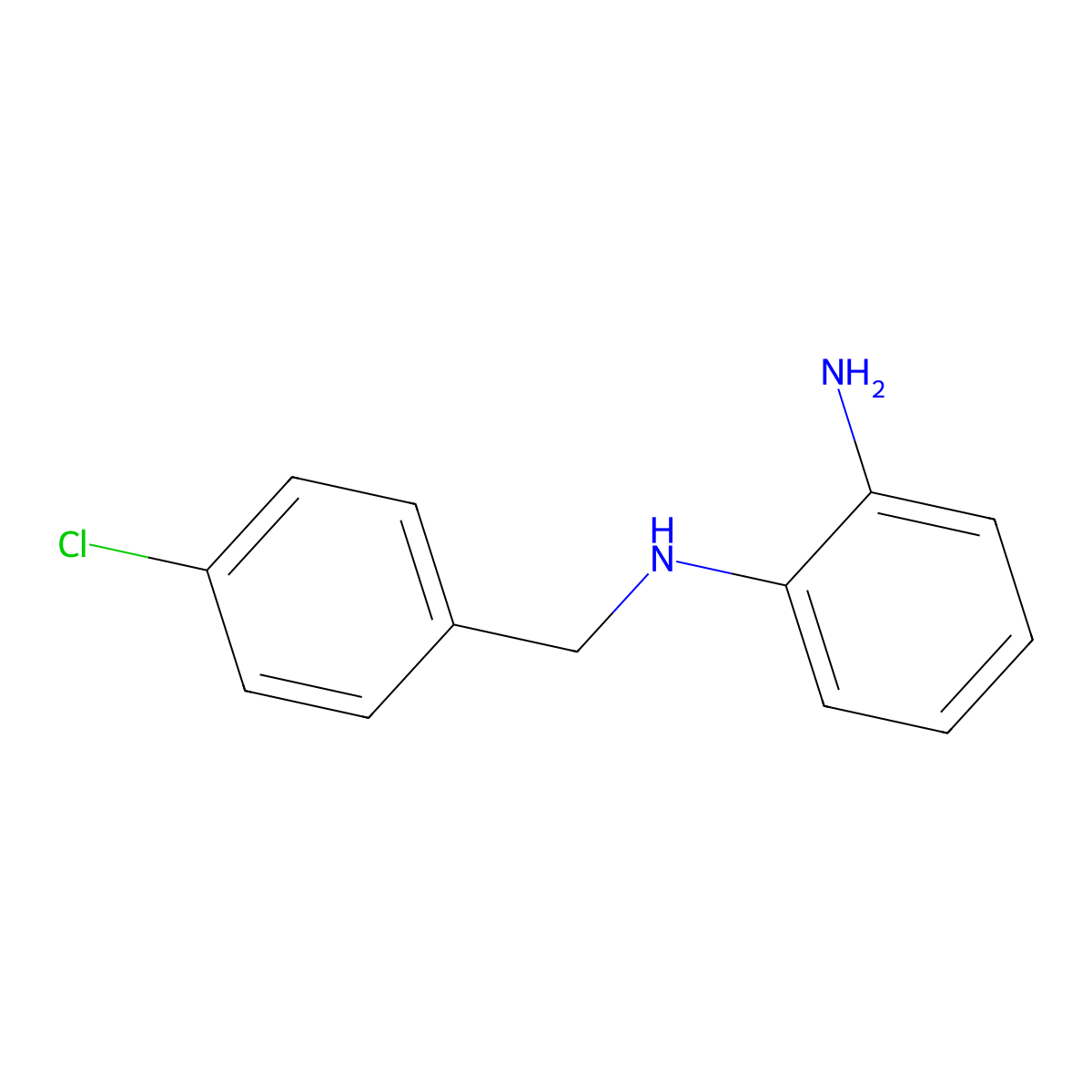 1-N-[(4-chlorophenyl)methyl]benzene-1,2-diamine molecular structure, CAS 5729-18-0