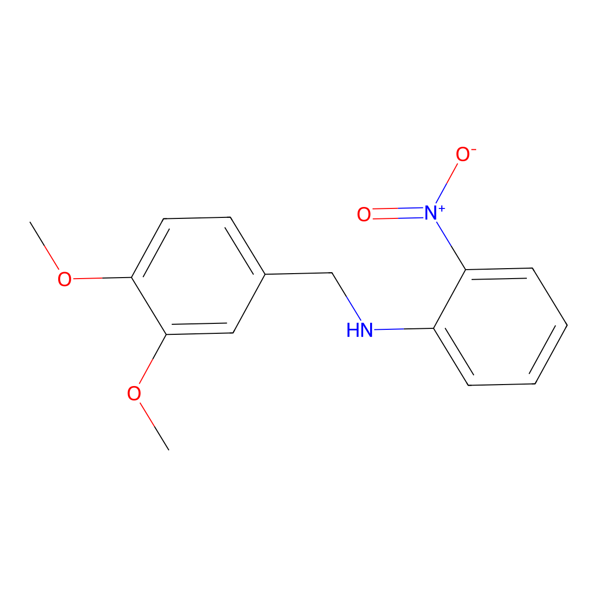 N-(3,4-Dimethoxybenzyl)-2-nitroaniline molecular structure, CAS 5729-19-1