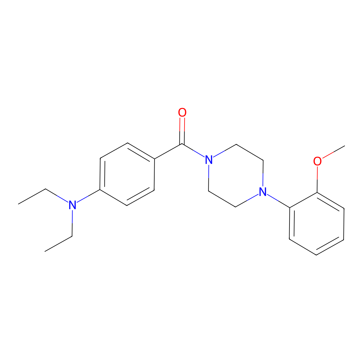 [4-(Diethylamino)phenyl][4-(2-methoxyphenyl)piperazin-1-yl]methanone molecular structure, CAS 5729-64-6