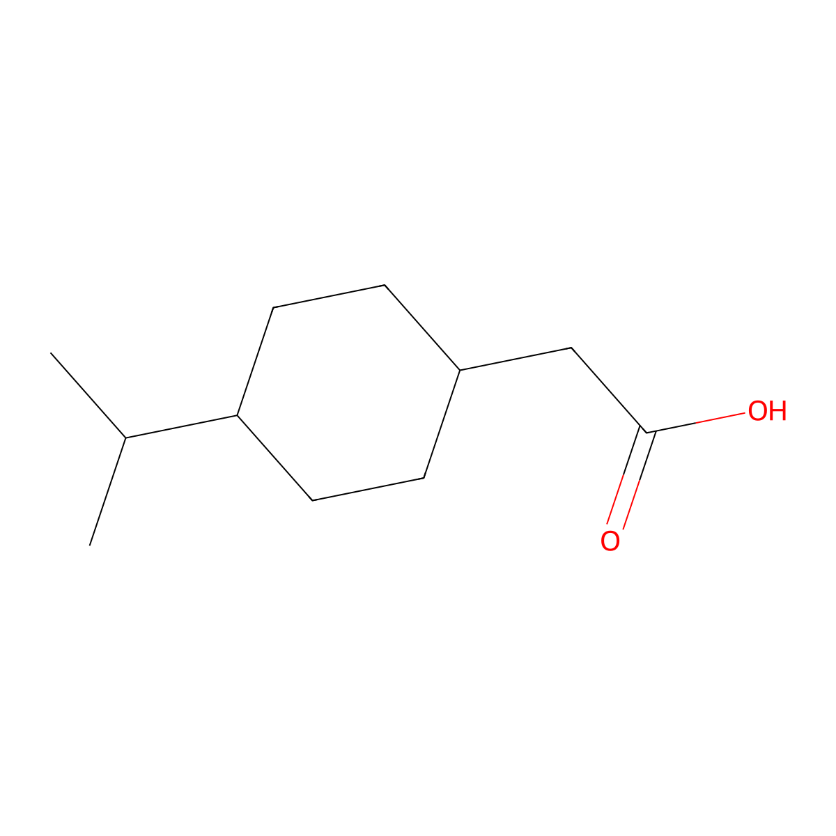 2-[4-(Propan-2-yl)cyclohexyl]acetic acid molecular structure, CAS 5729-87-3