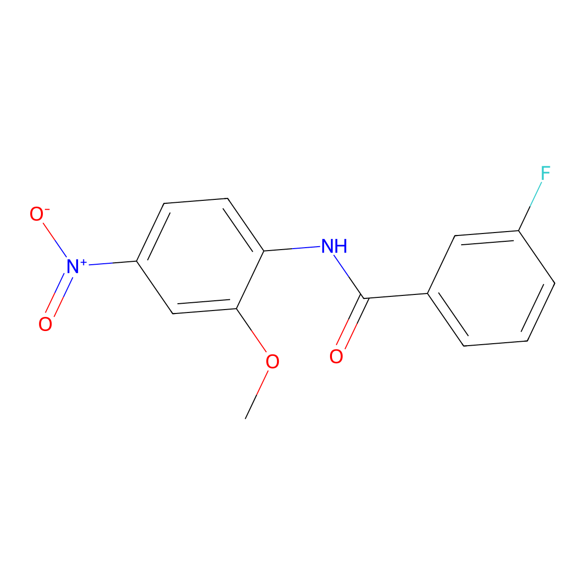 3-fluoro-N-(2-methoxy-4-nitrophenyl)benzamide molecular structure, CAS 5729-91-9