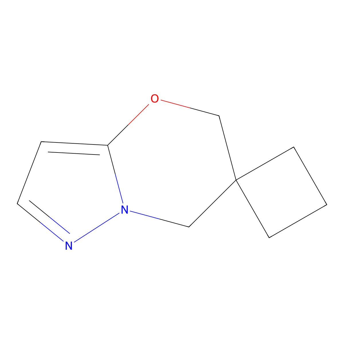 5'H,7'H-Spiro[cyclobutane-1,6'-pyrazolo[5,1-b][1,3]oxazine] molecular structure, CAS 57290-47-8
