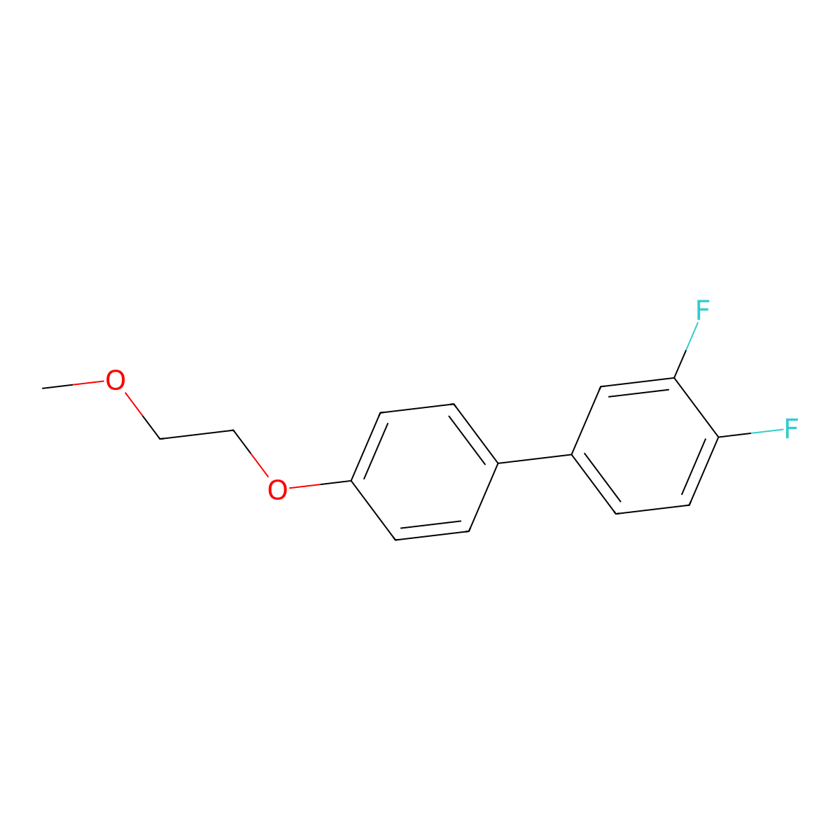 3,4-Difluoro-4'-(2-methoxyethoxy)biphenyl molecular structure, CAS 572909-30-9