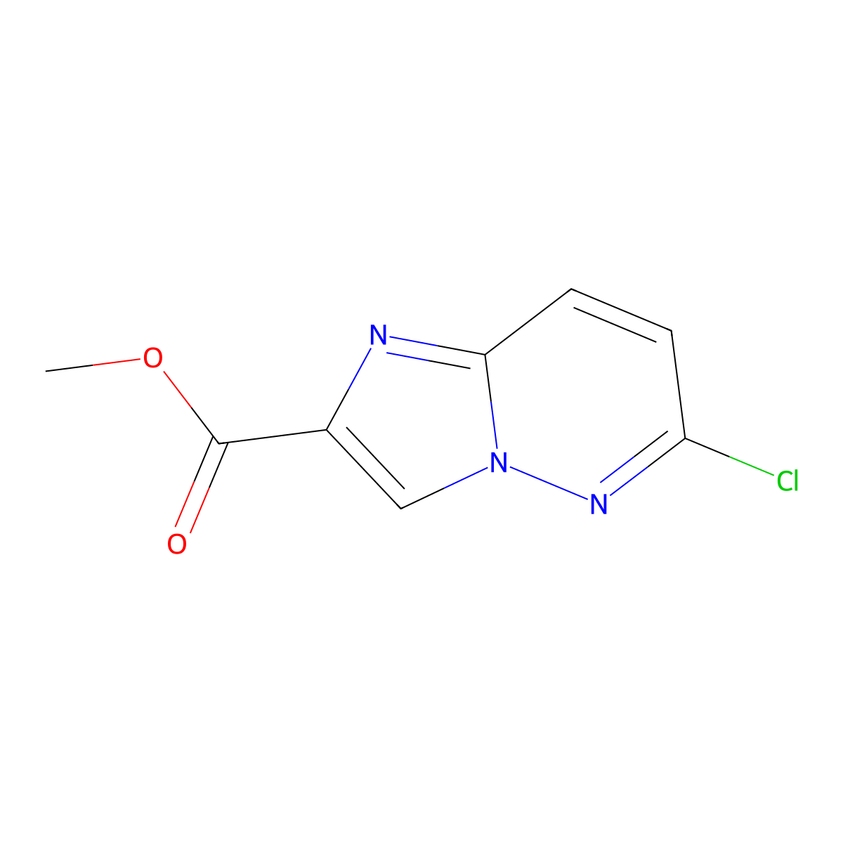 Methyl 6-chloroimidazo(1,2-b)pyridazine-2-carboxylate molecular structure, CAS 572910-59-9