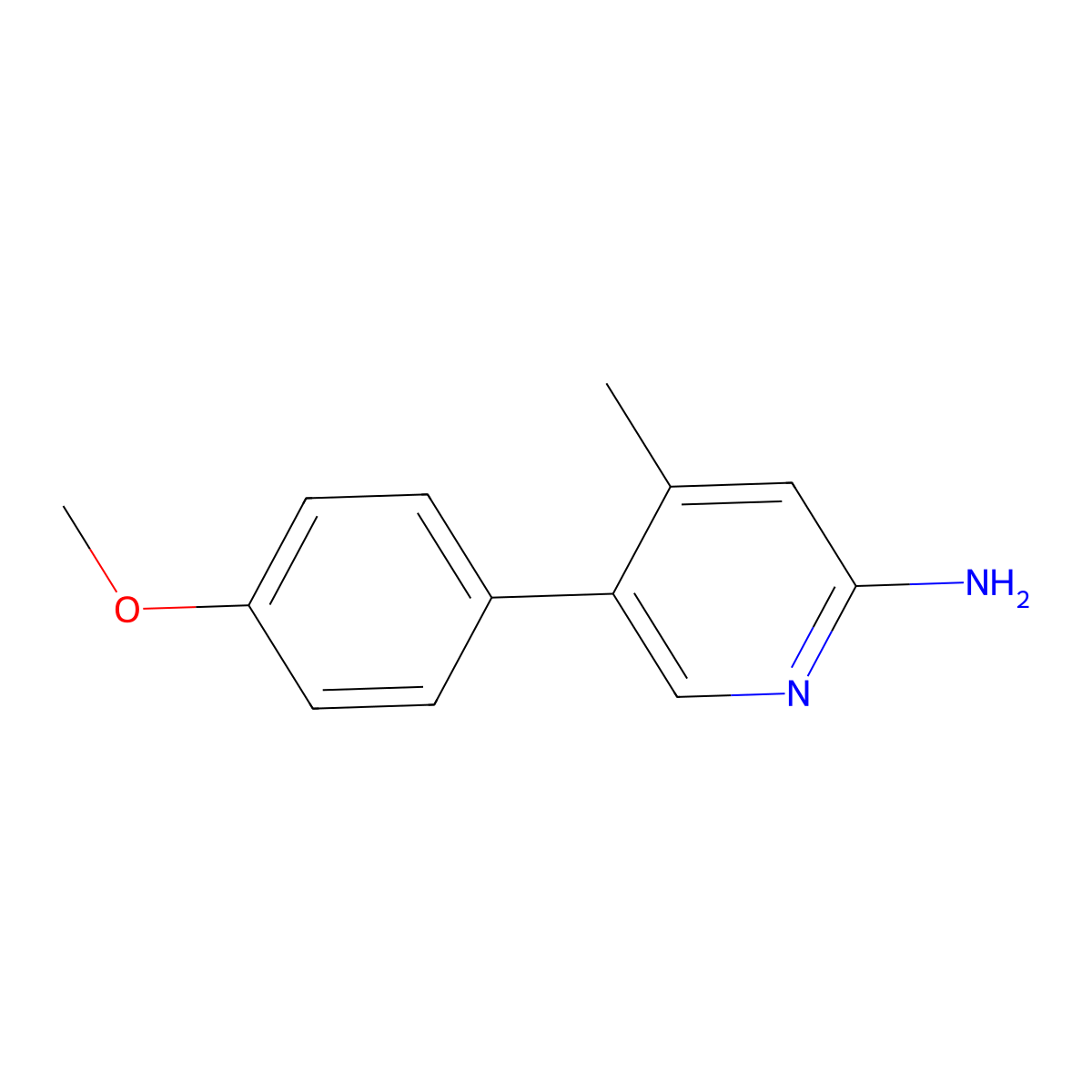 5-(4-Methoxyphenyl)-4-methylpyridin-2-amine molecular structure, CAS 572912-29-9