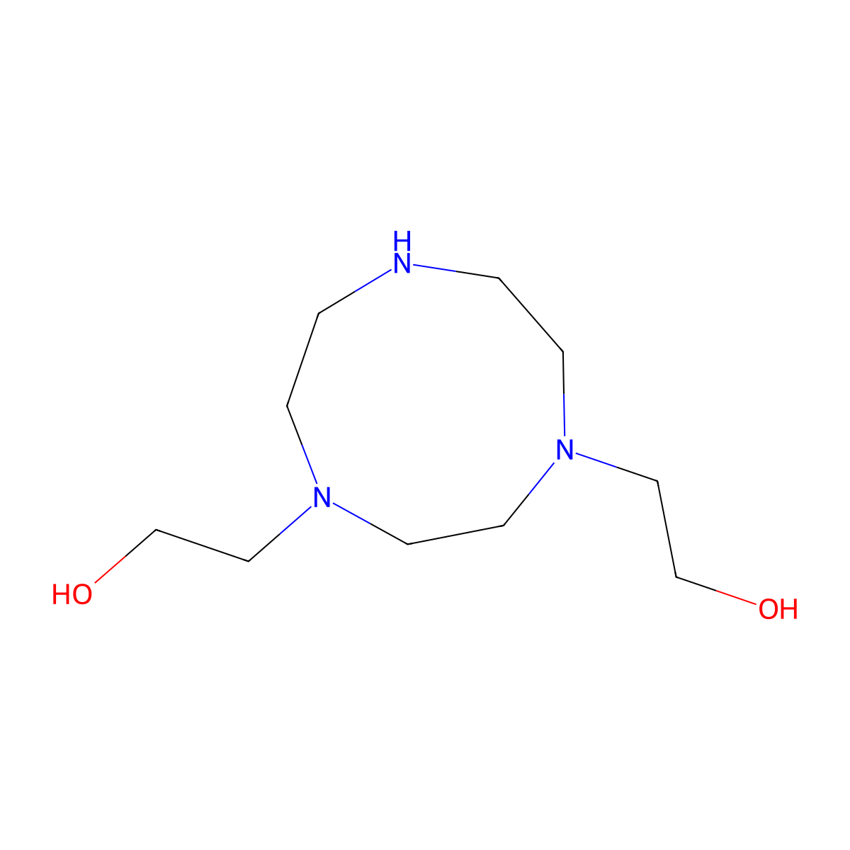 2-[4-(2-Hydroxyethyl)-1,4,7-triazonan-1-yl]ethan-1-ol molecular structure, CAS 572925-33-8