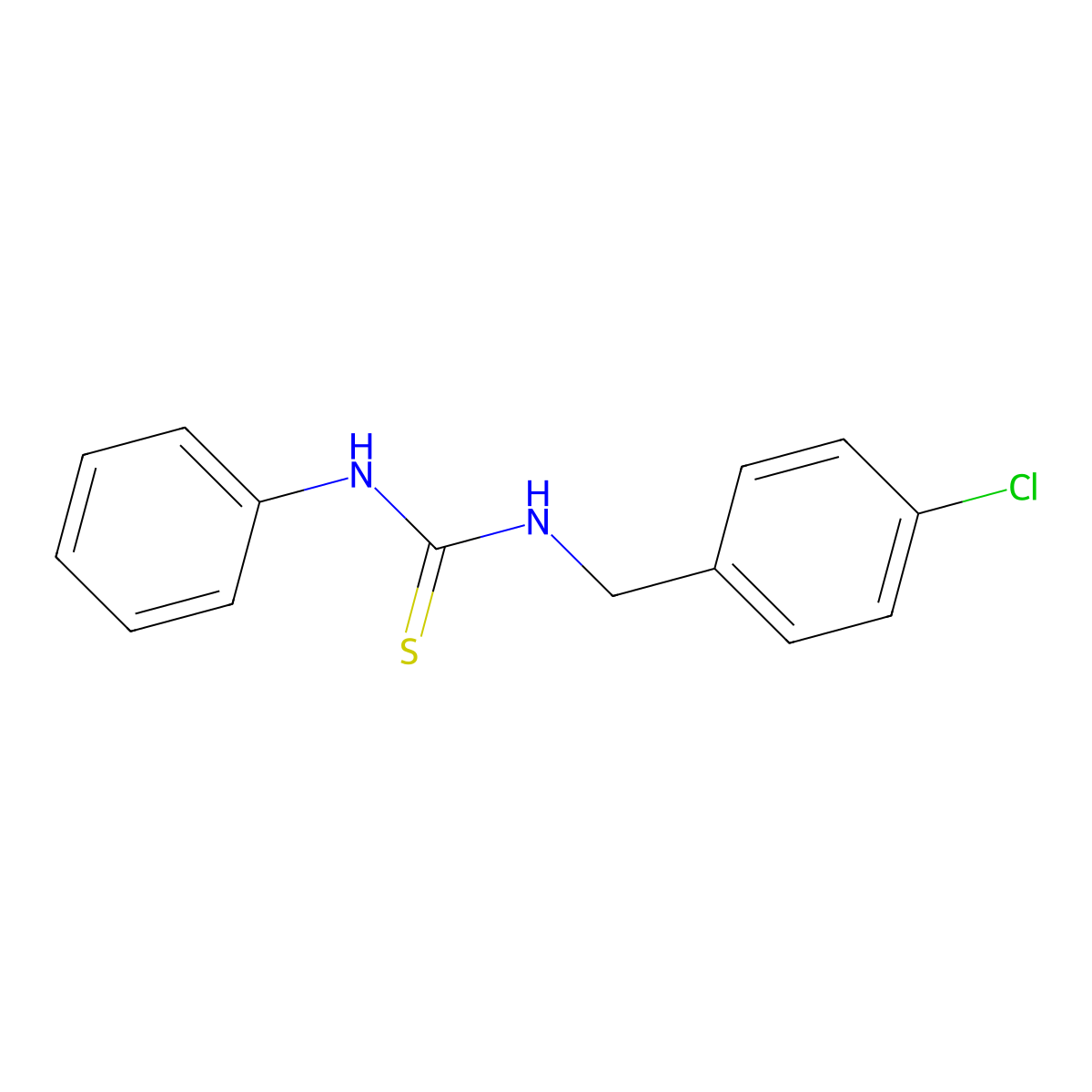 1-(4-Chlorobenzyl)-3-phenylthiourea molecular structure, CAS 57294-98-1