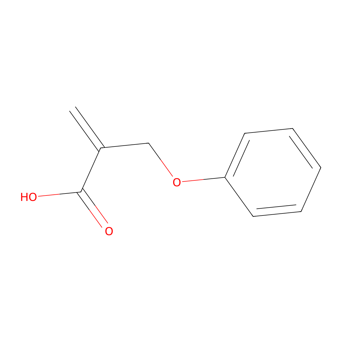 2-(Phenoxymethyl)prop-2-enoic acid molecular structure, CAS 57295-21-3