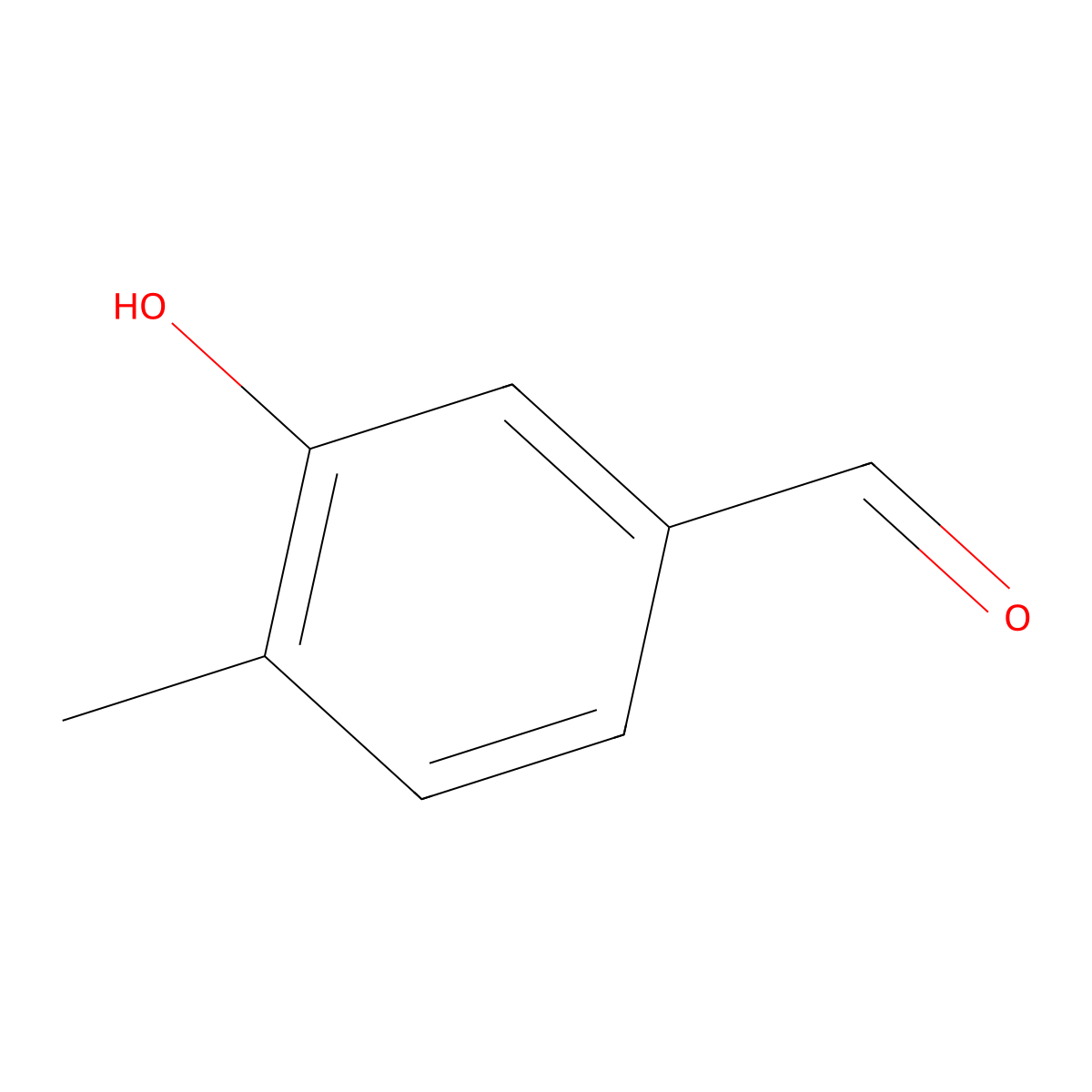 3-Hydroxy-4-methylbenzaldehyde molecular structure, CAS 57295-30-4