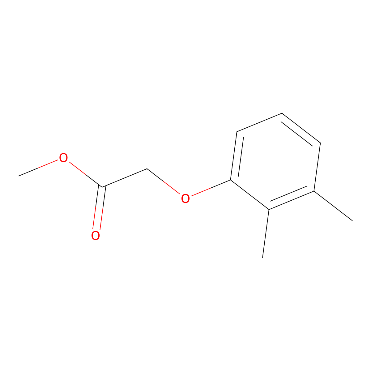 Methyl (2,3-dimethylphenoxy)acetate molecular structure, CAS 57296-55-6
