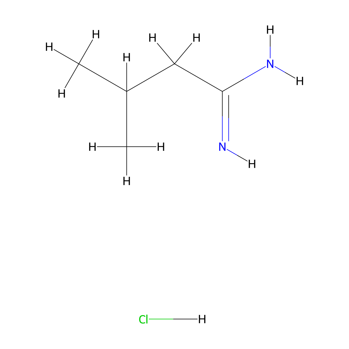 3-Methylbutanimidamide hydrochloride molecular structure, CAS 57297-27-5