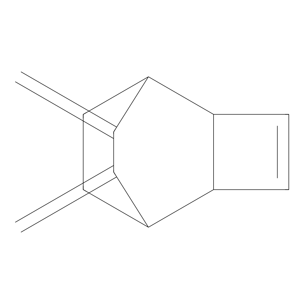 Tricyclo(4.2.2.02,5)dec-7-ene, 9,10-bis(methylene)-, (1alpha,2alpha,5alpha,6alpha)- molecular structure, CAS 57297-56-0