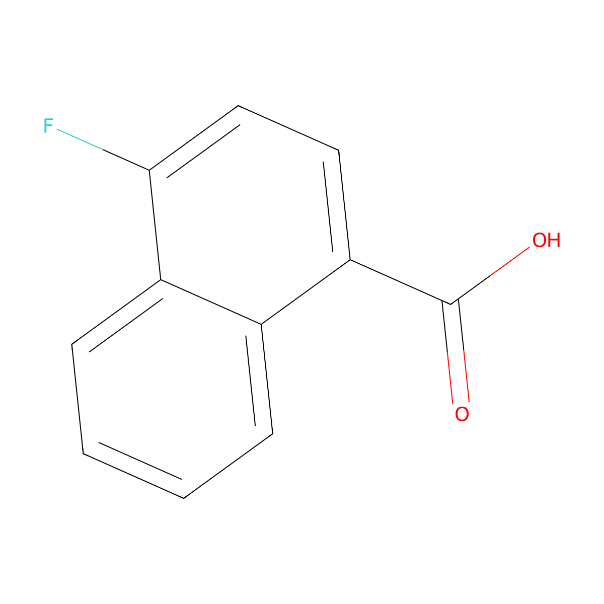 4-Fluoro-1-naphthoic acid molecular structure, CAS 573-03-5