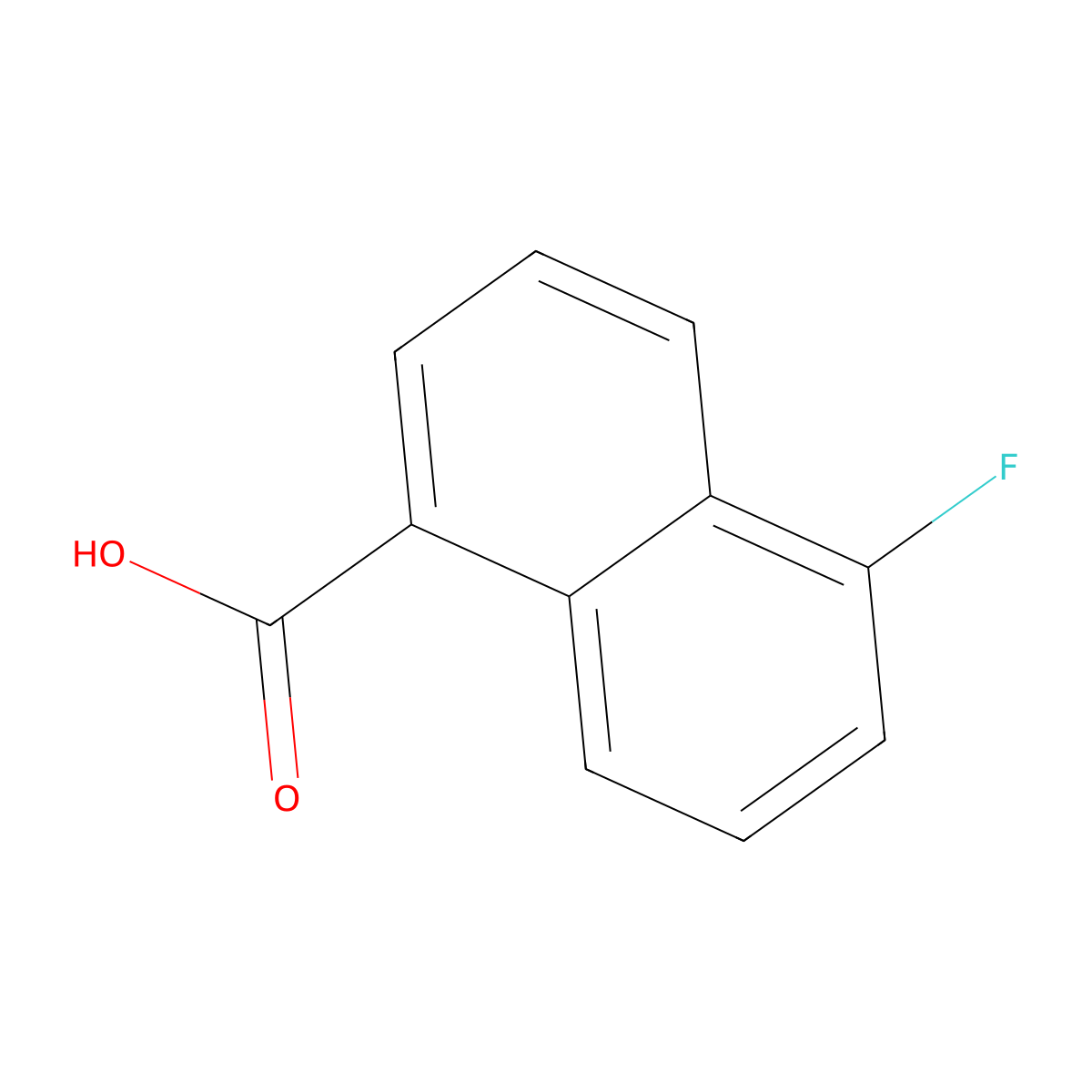 5-Fluoro-1-naphthoic acid molecular structure, CAS 573-04-6