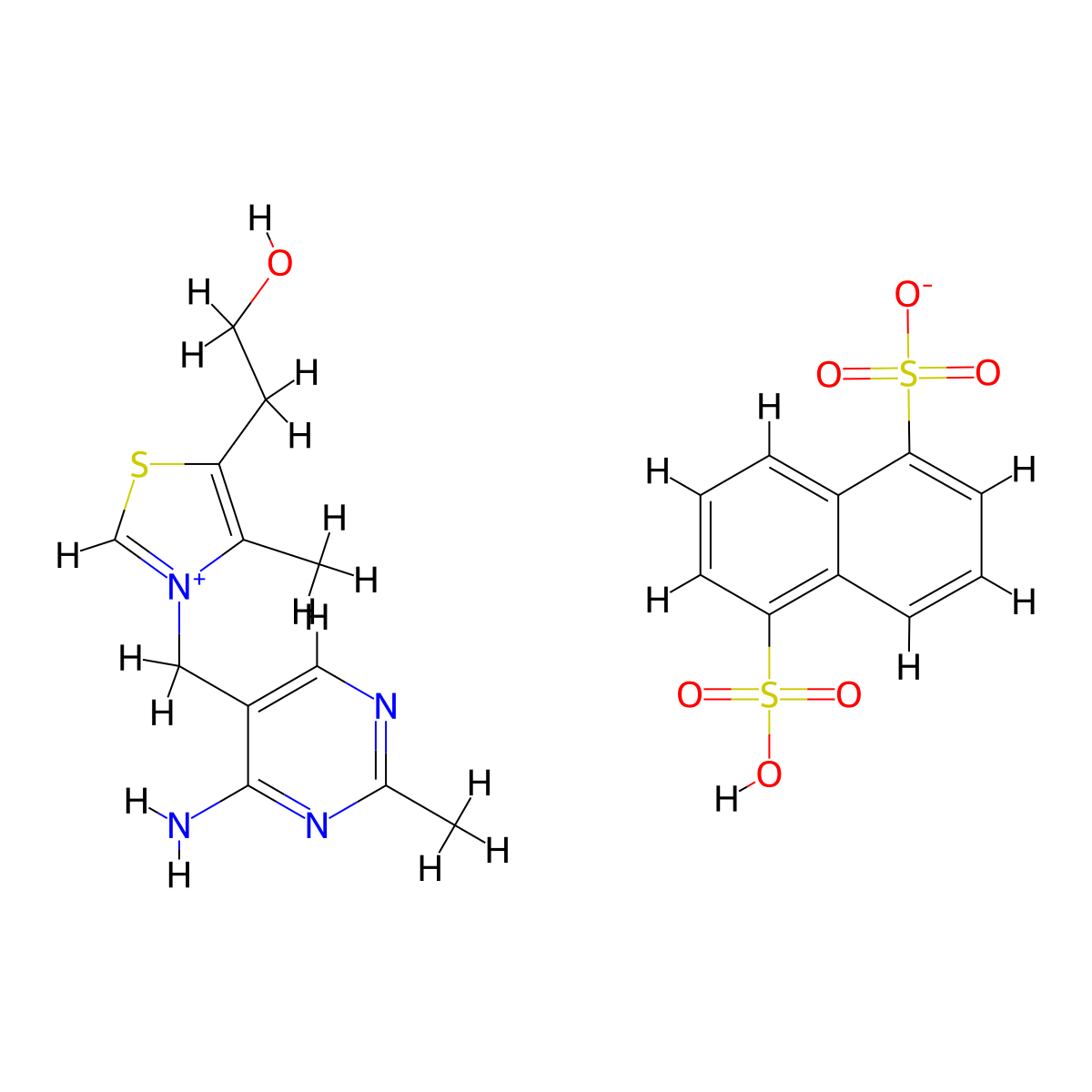 Thiamine naphthalene-1,5-disulfonate molecular structure, CAS 573-09-1