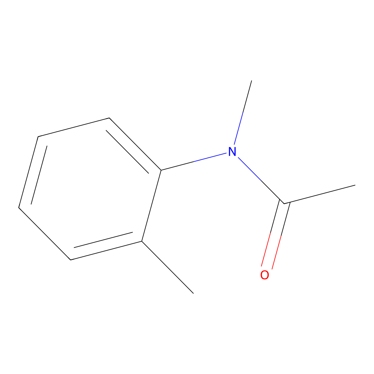 Acetamide, N-methyl-N-(2-methylphenyl)- molecular structure, CAS 573-26-2