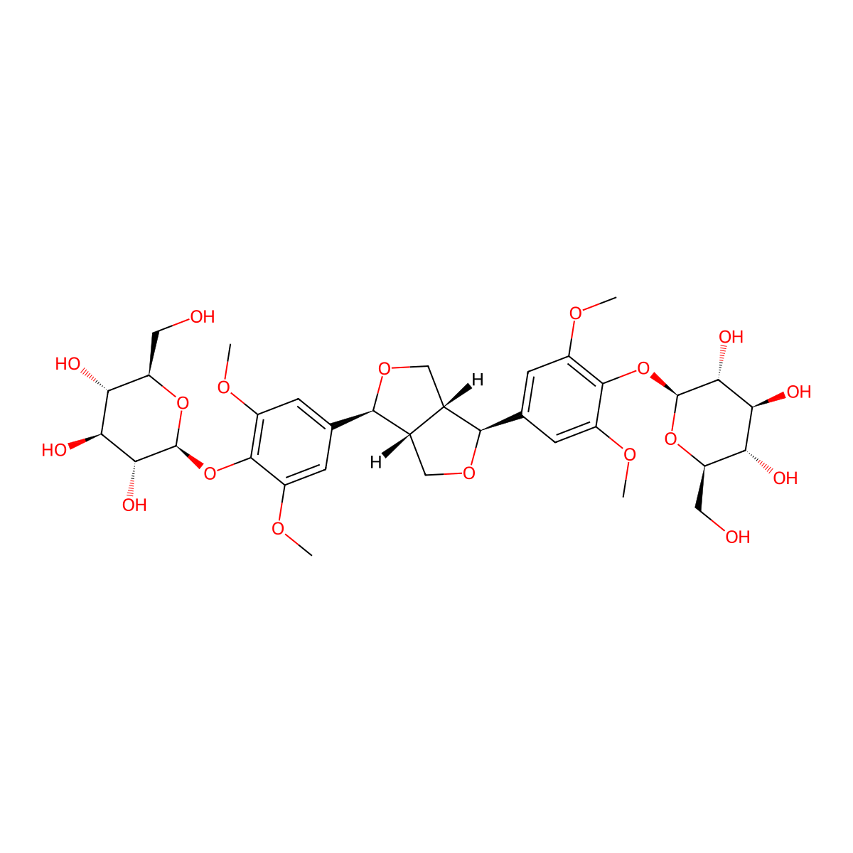 Liriodendrin molecular structure, CAS 573-44-4