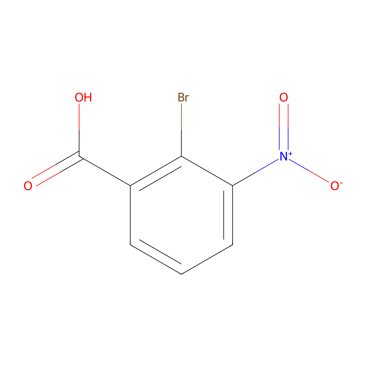2-Bromo-3-nitrobenzoic acid molecular structure, CAS 573-54-6