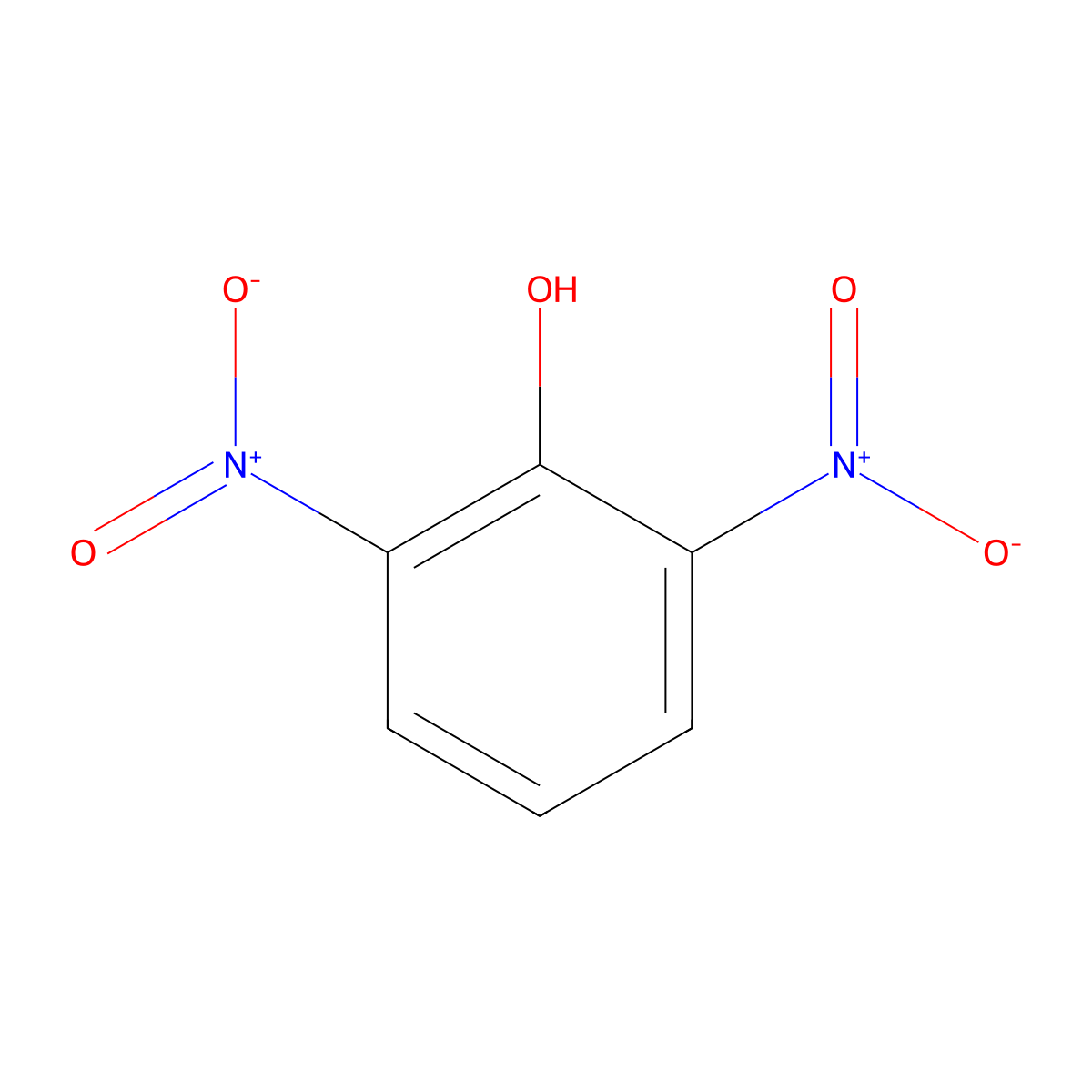 2,6-Dinitrophenol molecular structure, CAS 573-56-8