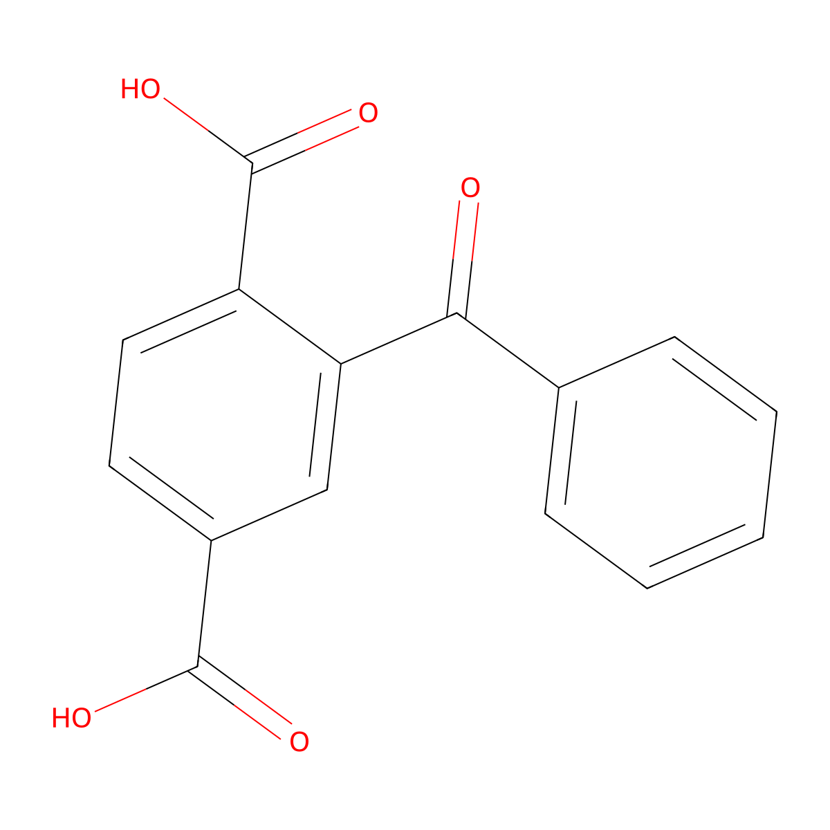 2-Benzoylterephthalic acid molecular structure, CAS 573-69-3