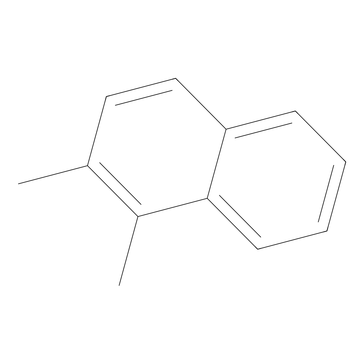 1,2-Dimethylnaphthalene molecular structure, CAS 573-98-8