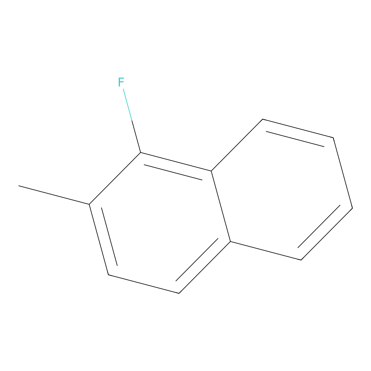 1-Fluoro-2-methylnaphthalene molecular structure, CAS 573-99-9