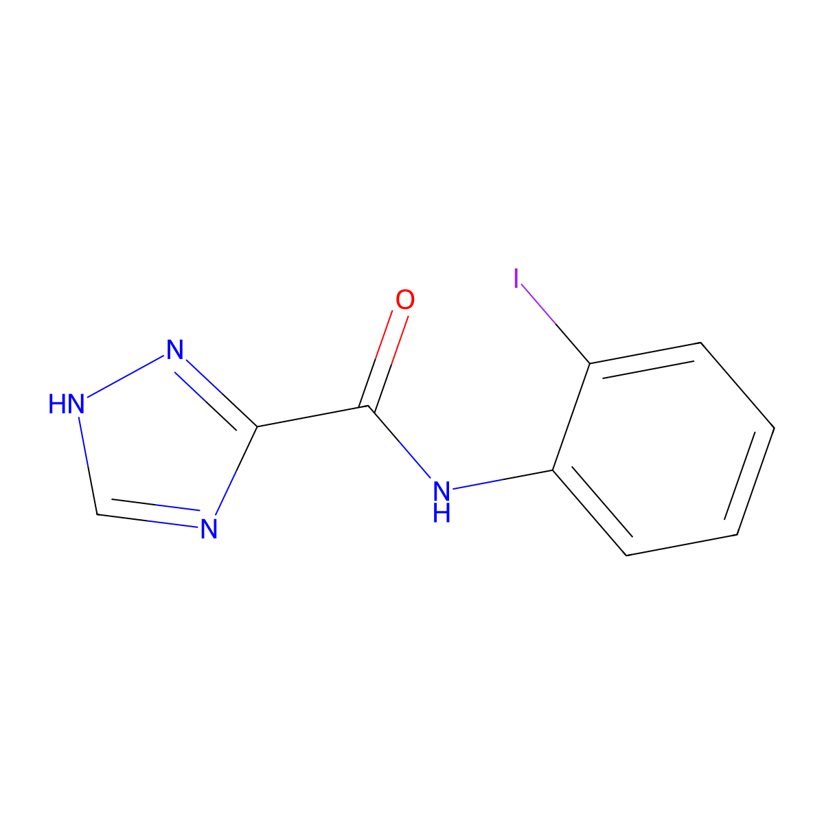 1H-[1,2,4]Triazole-3-carboxylic acid (2-iodo-phenyl)-amide molecular structure, CAS 5730-25-6