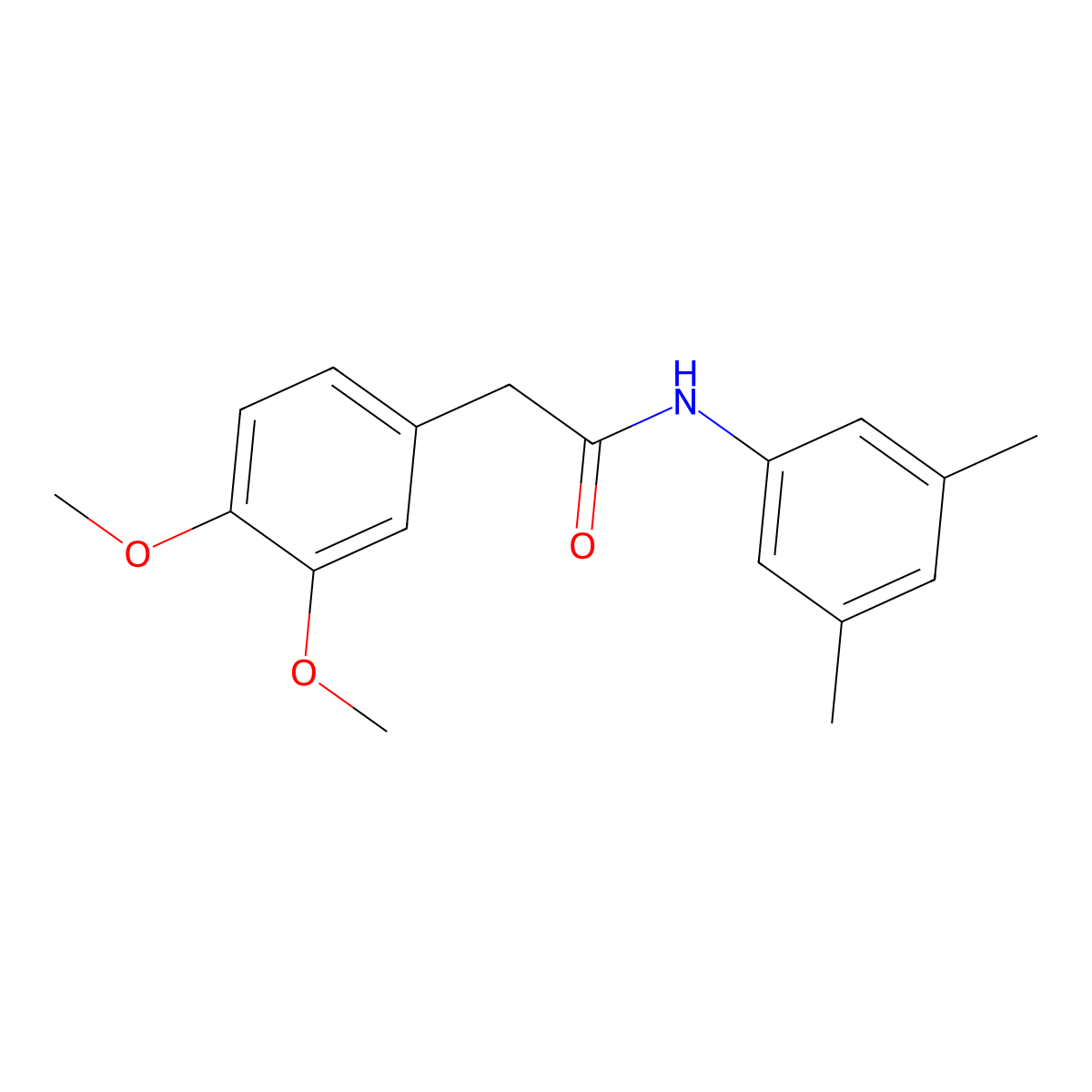 2-(3,4-dimethoxyphenyl)-N-(3,5-dimethylphenyl)acetamide molecular structure, CAS 5730-45-0