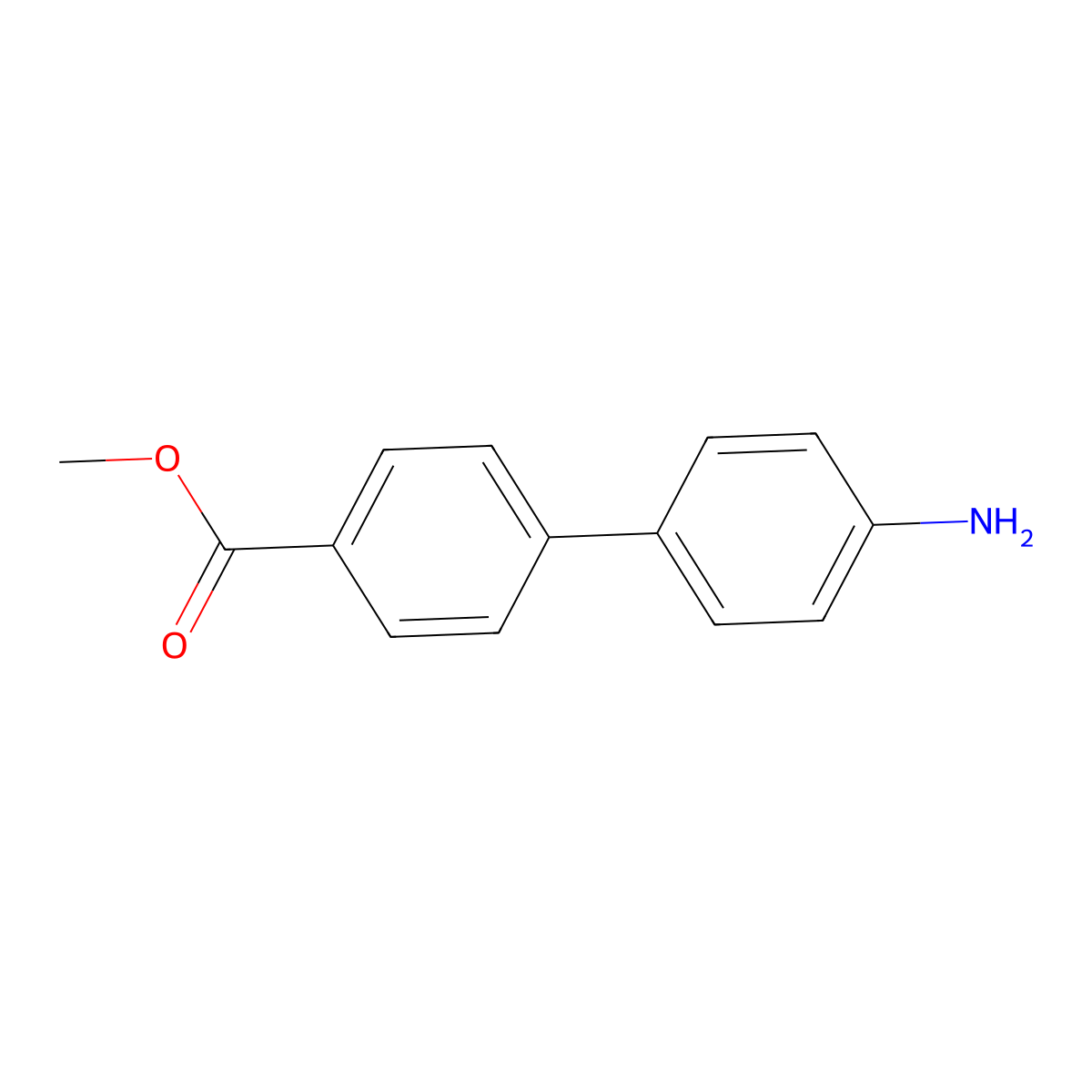 4'-Aminobiphenyl-4-carboxylic acid methyl ester molecular structure, CAS 5730-76-7