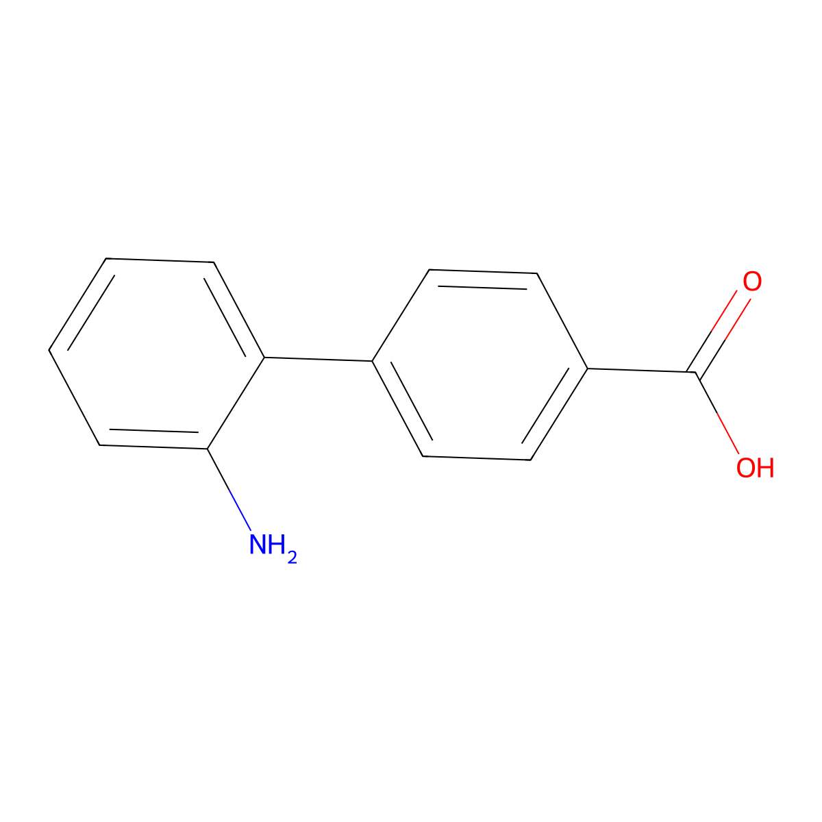 2'-Aminobiphenyl-4-carboxylic acid molecular structure, CAS 5730-77-8