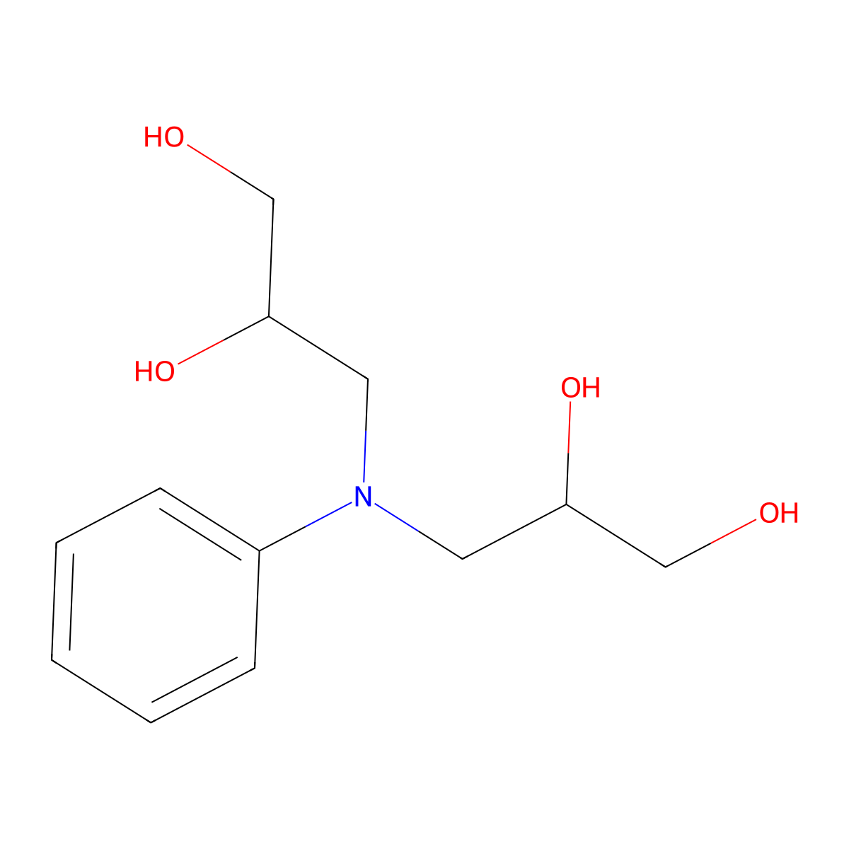 3,3'-(Phenylimino)bispropane-1,2-diol molecular structure, CAS 57302-22-4