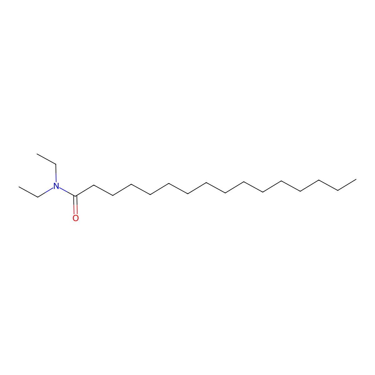 N,N-Diethylhexadecan-1-amide molecular structure, CAS 57303-21-6