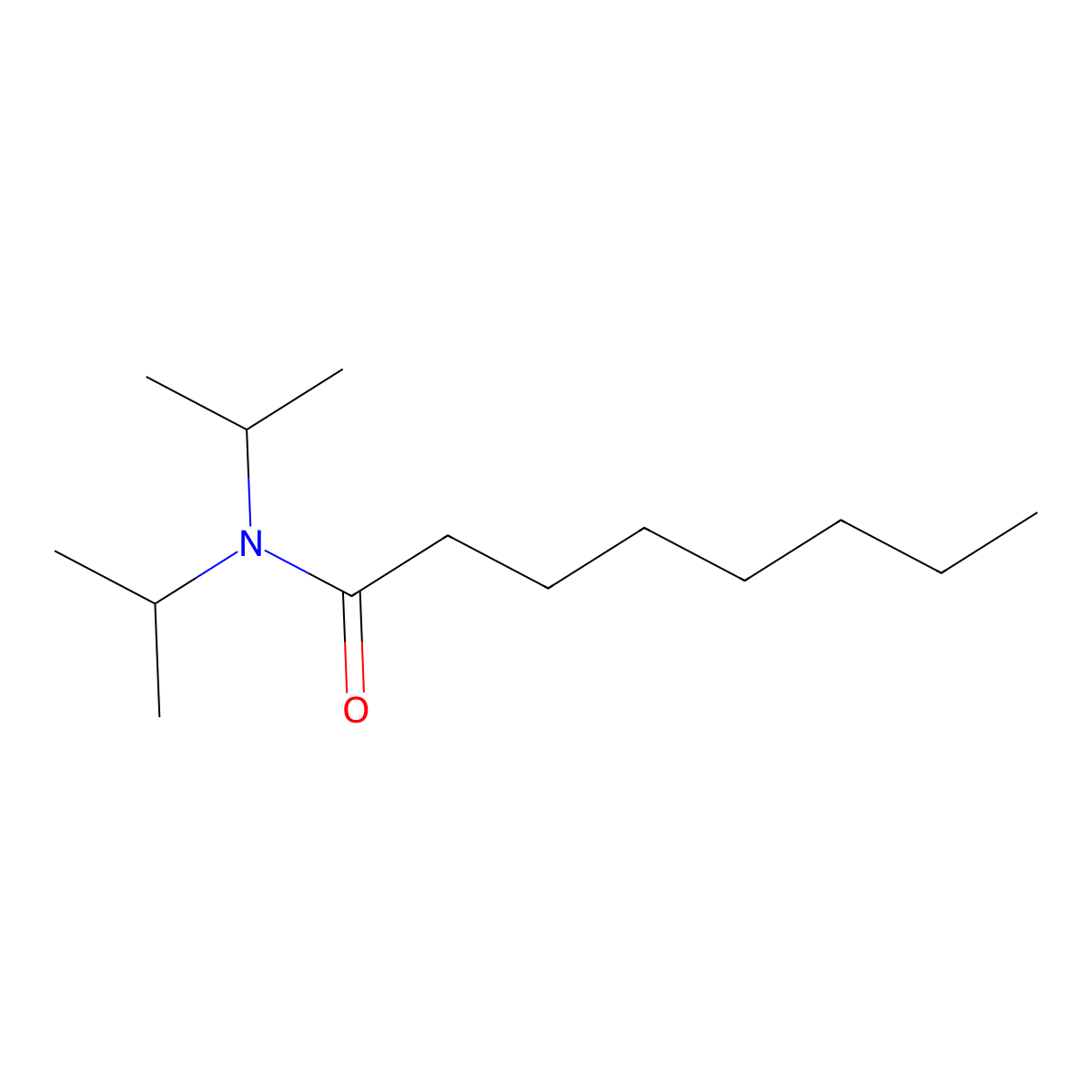 N,N-di(propan-2-yl)octanamide molecular structure, CAS 57303-34-1