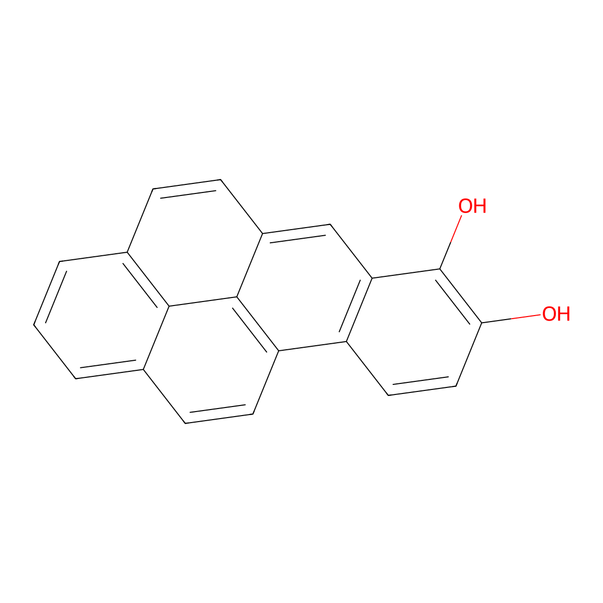 Benzo[a]pyrene-7,8-diol molecular structure, CAS 57303-99-8