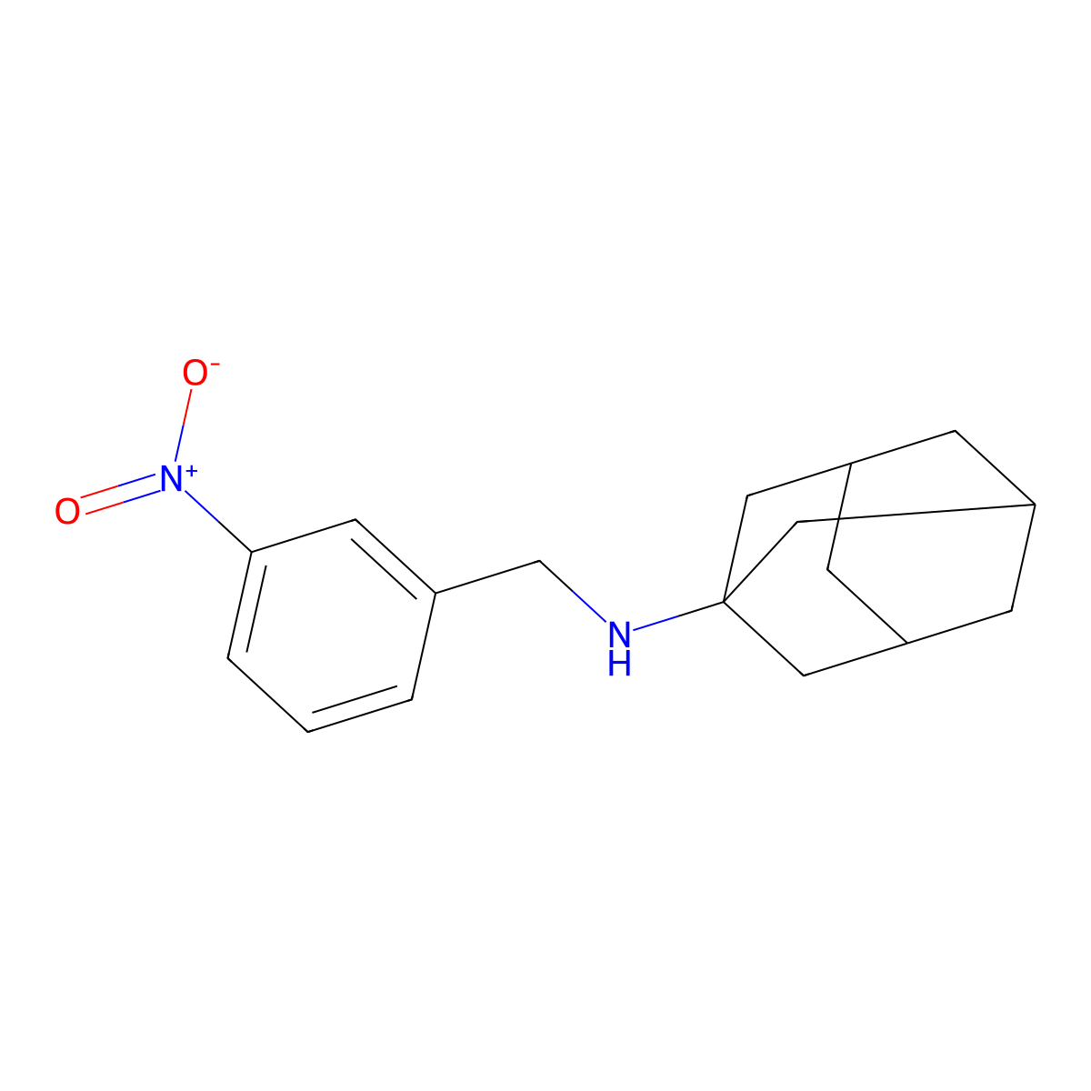 1-Adamantyl(3-nitrobenzyl)amine molecular structure, CAS 57304-72-0