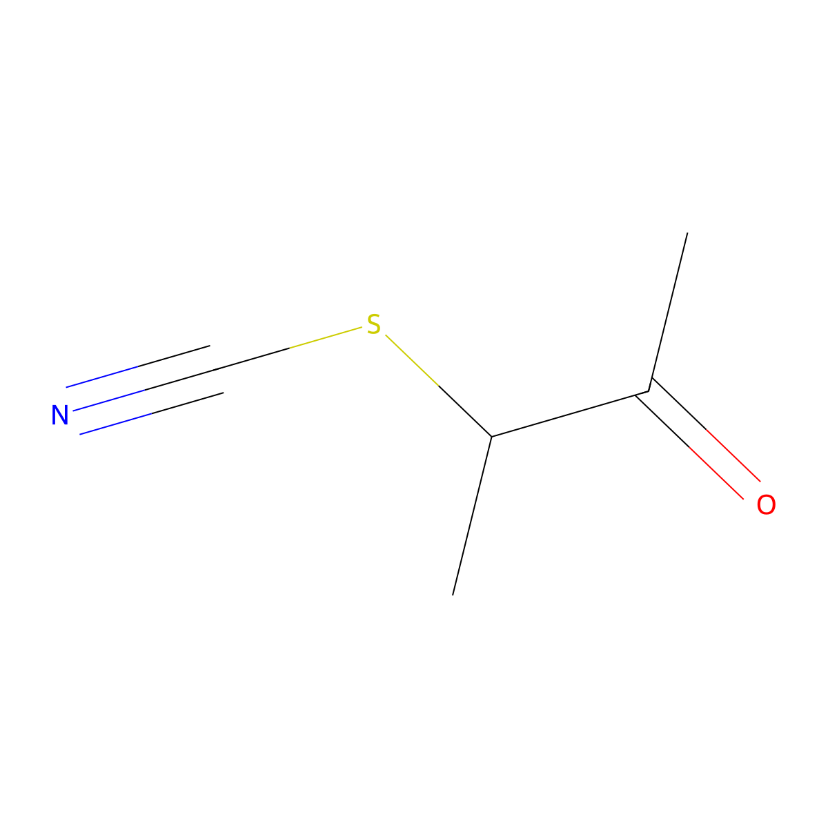 3-Oxobutan-2-yl thiocyanate molecular structure, CAS 57308-65-3