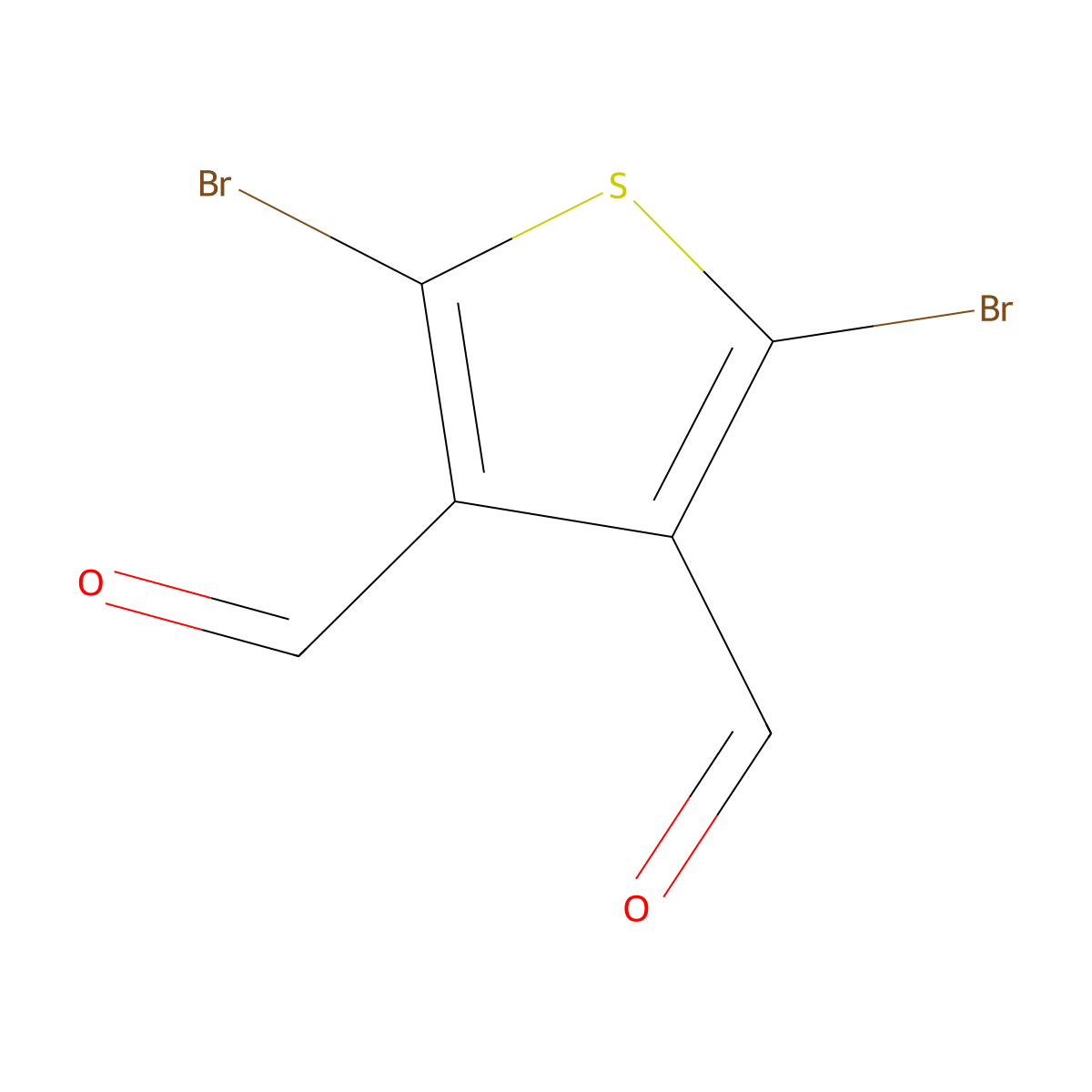 2,5-Dibromothiophene-3,4-dicarbaldehyde molecular structure, CAS 57308-96-0