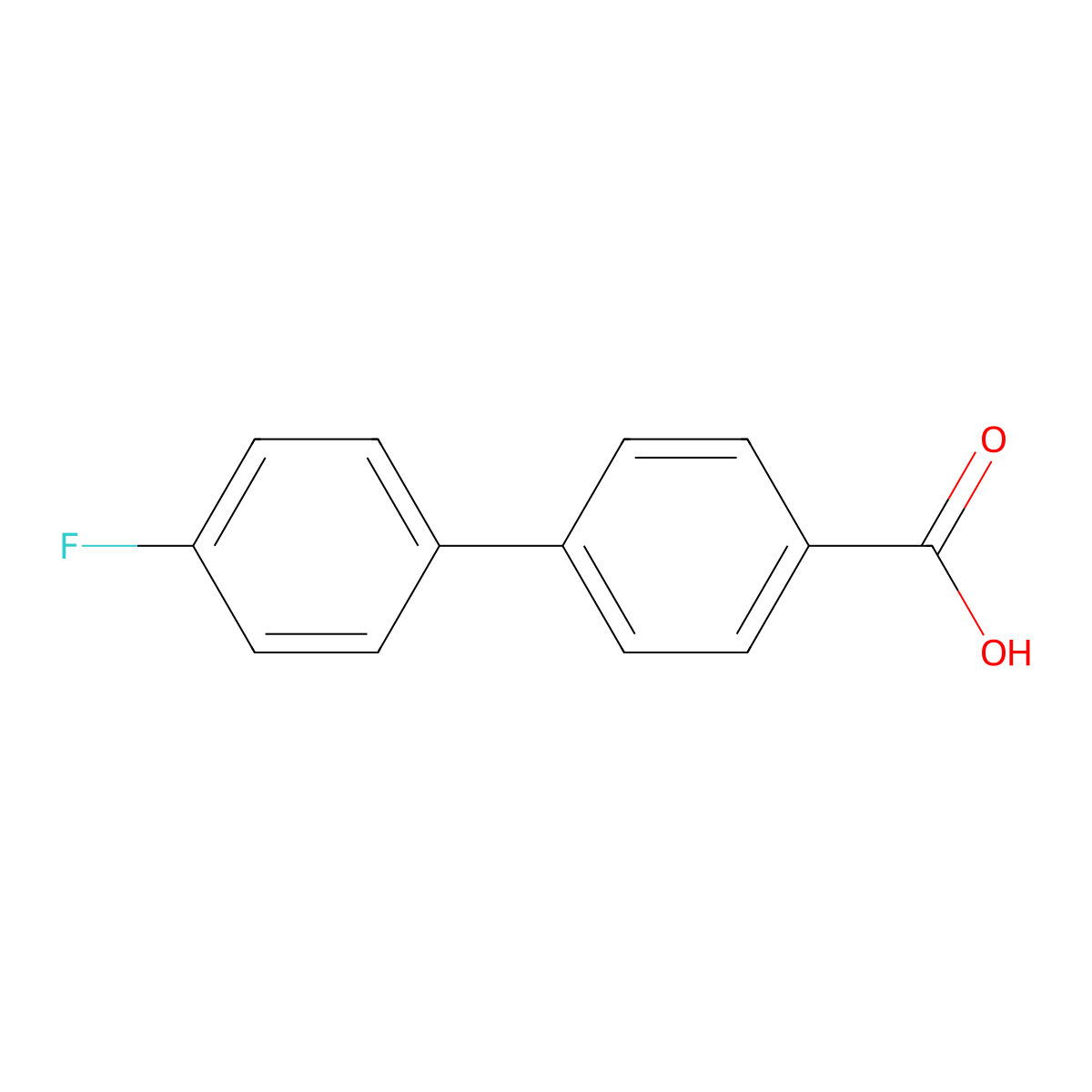 4-(4-Fluorophenyl)benzoic acid molecular structure, CAS 5731-10-2