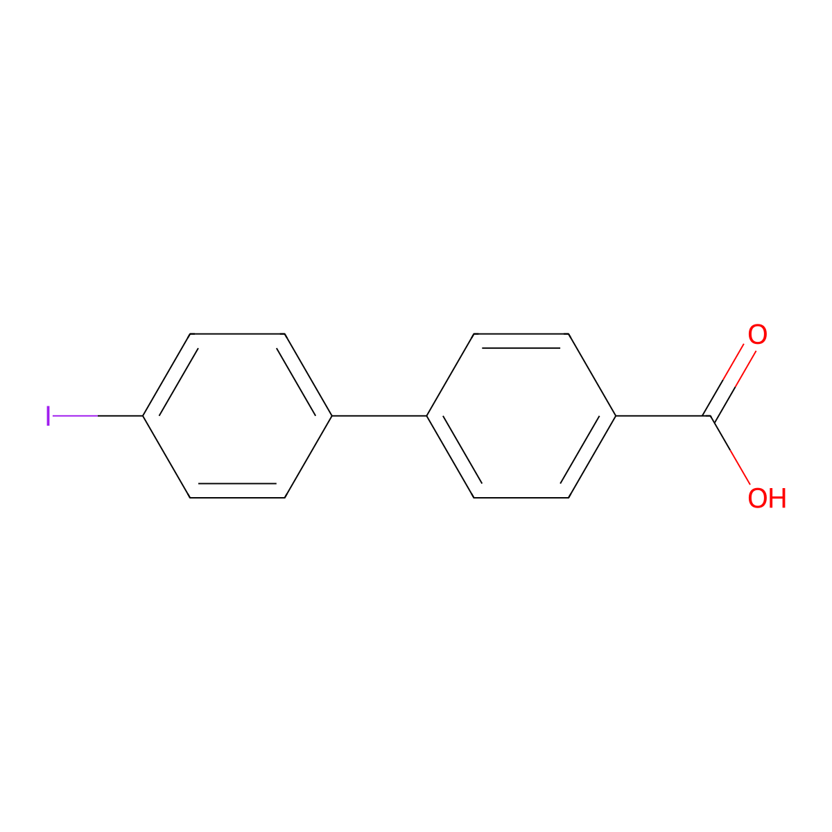4'-Iodobiphenyl-4-carboxylic acid molecular structure, CAS 5731-12-4