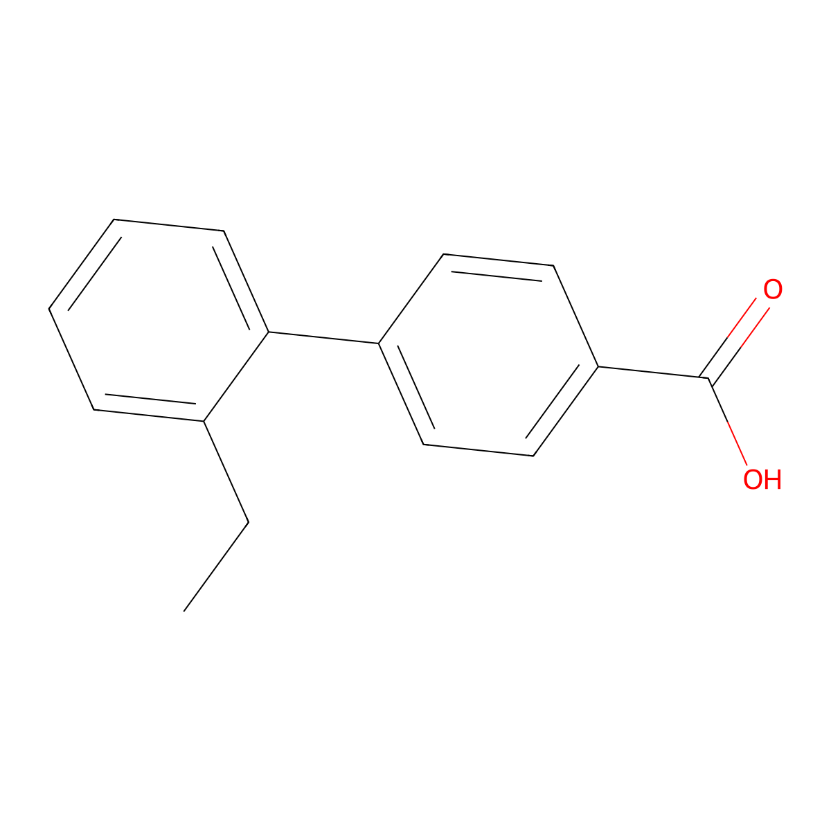 4-(2-Ethylphenyl)benzoic acid molecular structure, CAS 5731-16-8