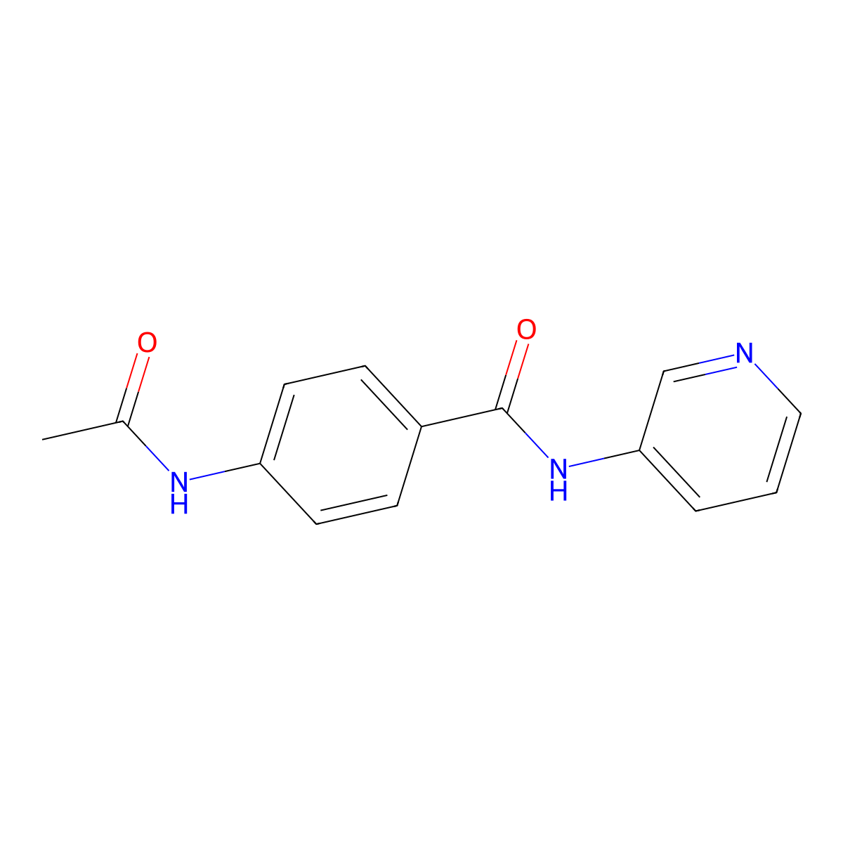 4-acetamido-N-pyridin-3-ylbenzamide molecular structure, CAS 5731-91-9