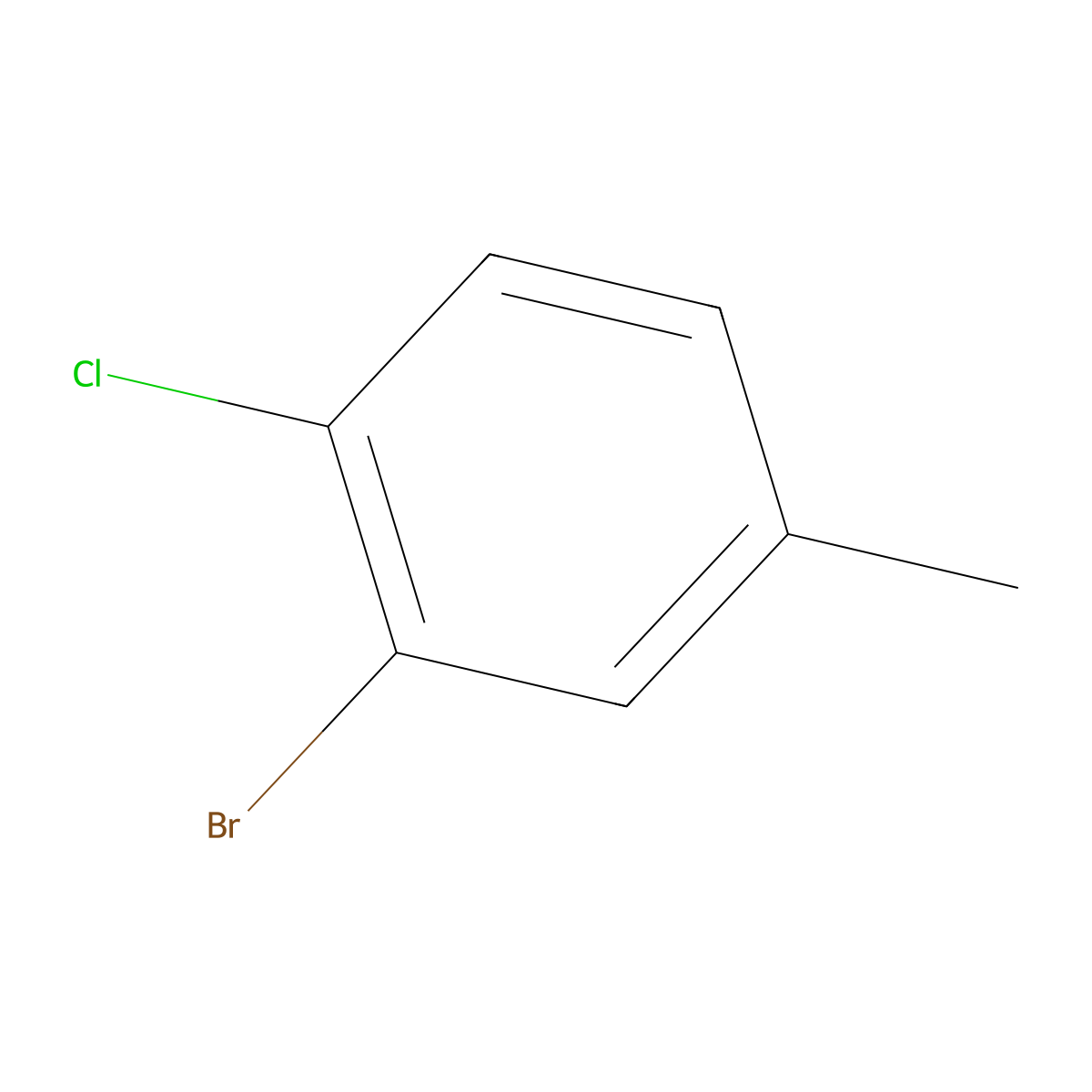 Benzene, 2-bromo-1-chloro-4-methyl- molecular structure, CAS 57310-39-1